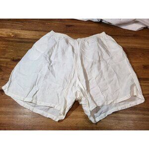 Click By Color Me Cotton CMC White Linen Pull On Shorts Size 3X